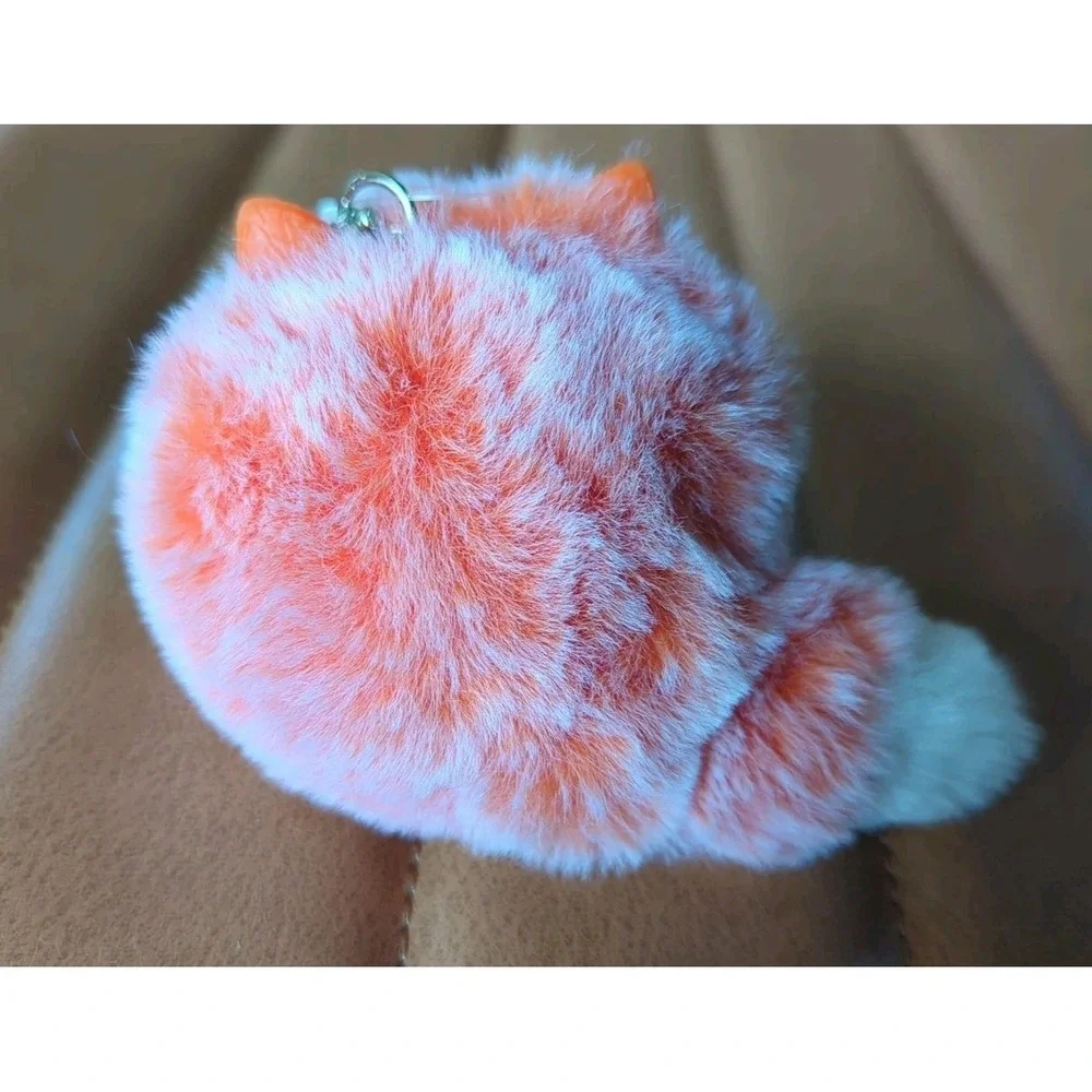 Bath & Body Works FLUFFY‎ POM FOX Hand Sanitizer  Holder Retired HTF Bag Charm